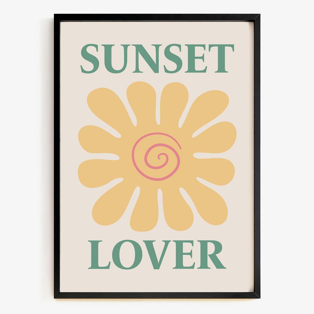 "Sunset Lover" квіткова ретро абстракція PS5489