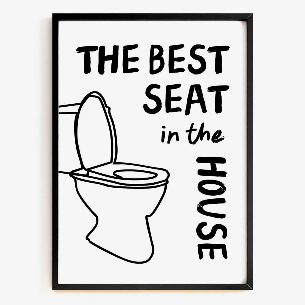 "The Best Seat" гумористична типографічна ілюстрація PS7316