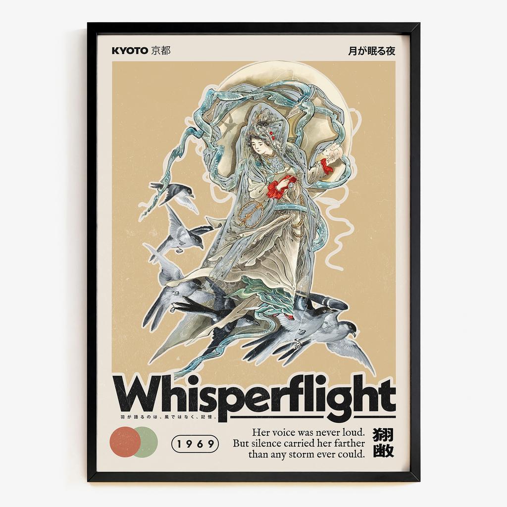 "Whisperflight" міфічна постать і ластівки PS4765