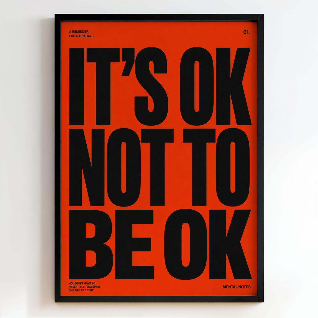 "It's OK Not to Be OK" мотиваційна типографіка PS4768