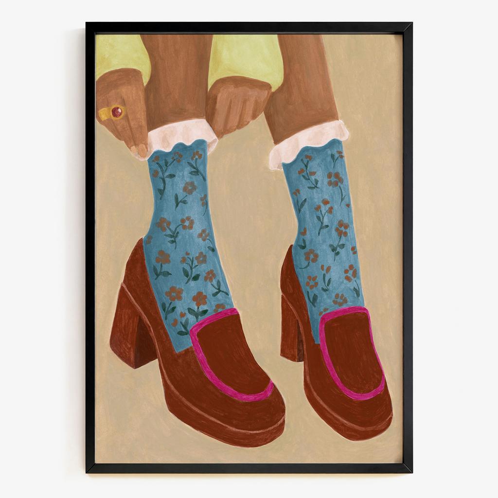 "Floral Socks" стильні туфлі з візерунком PS7833