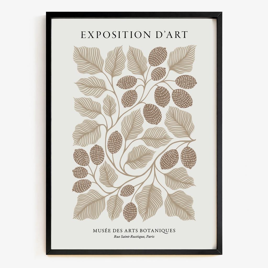 "Exposition D'Art" ботанічна графіка листя PS7843