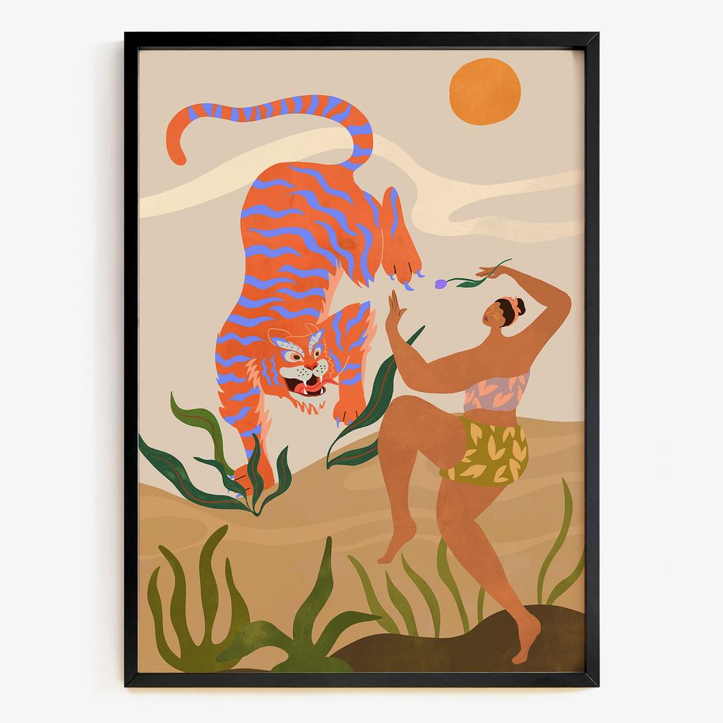 "Tiger Spirit" сучасна жінка і тигр PS7849