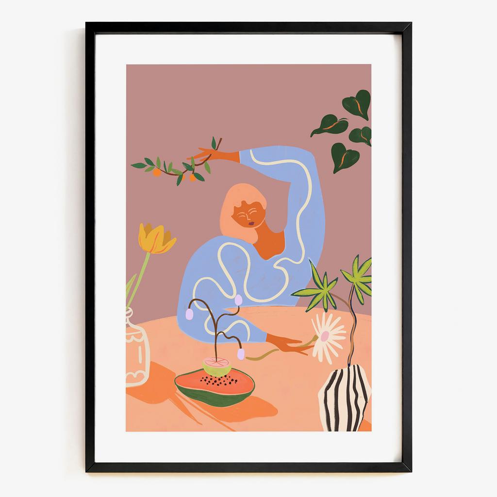 "Garden Reverie" сучасна жіноча композиція з квітами PS7854
