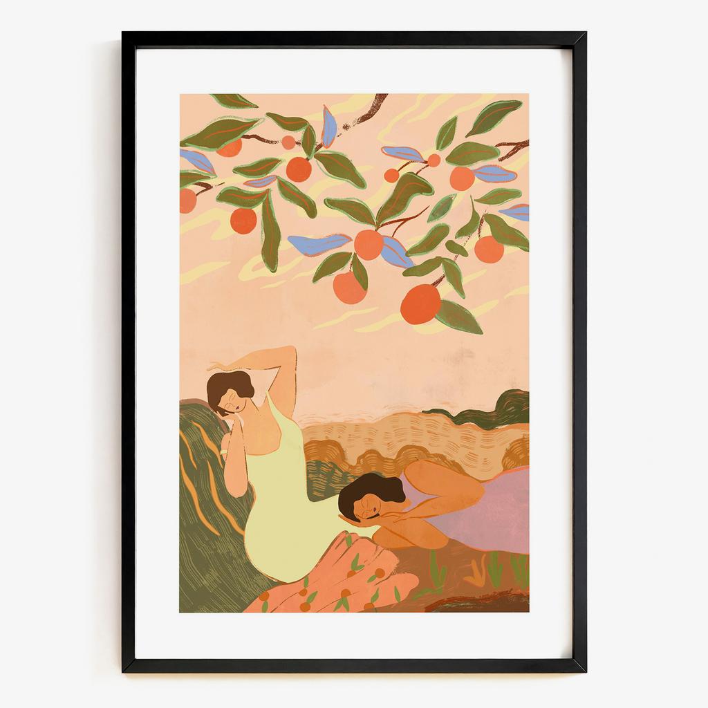 "Orchard Dreams" сучасна композиція з жінками та цитрусами PS7857