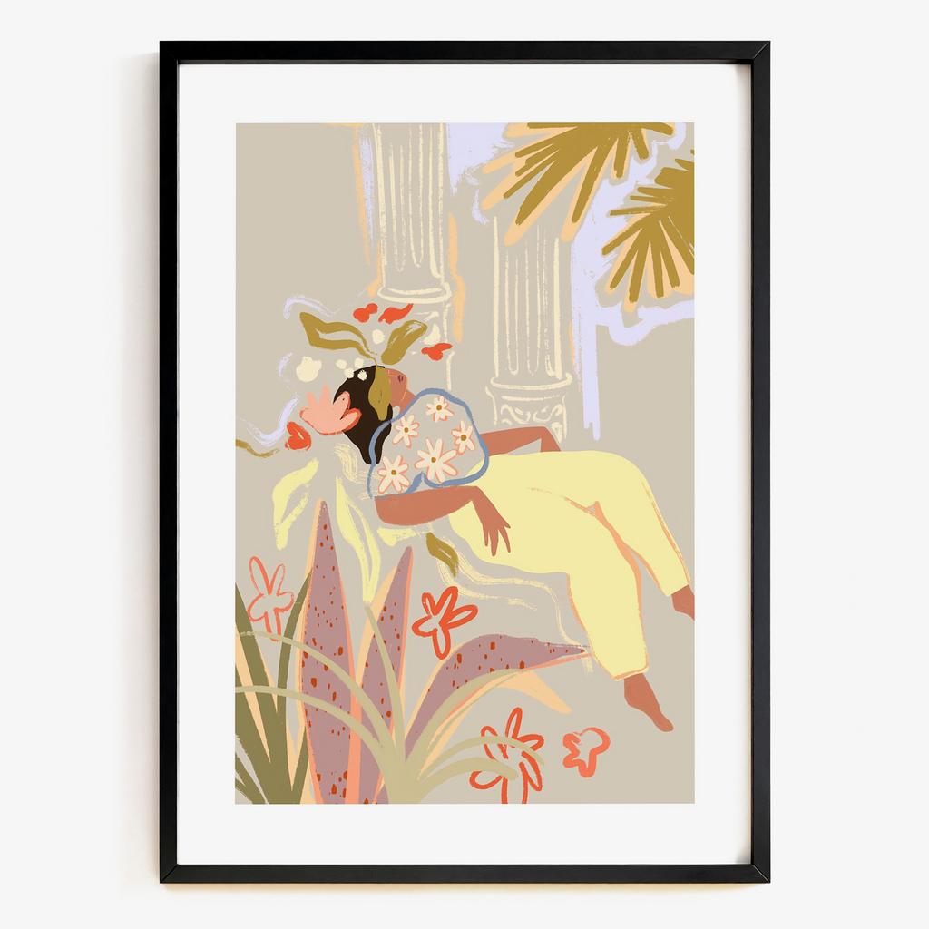 "Garden Reverie" сучасна жінка серед квітів PS7860