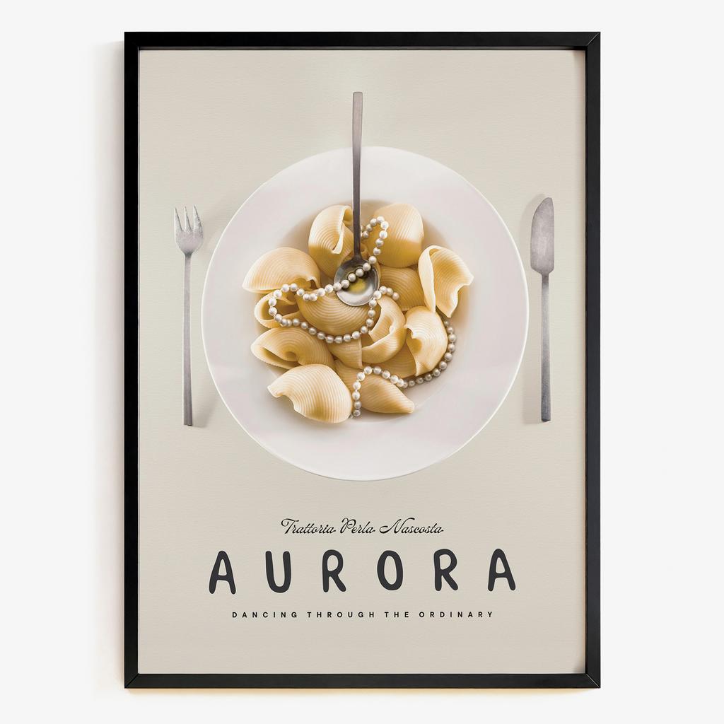 "Aurora Pearl" сучасний постер паста з перлами PS7867