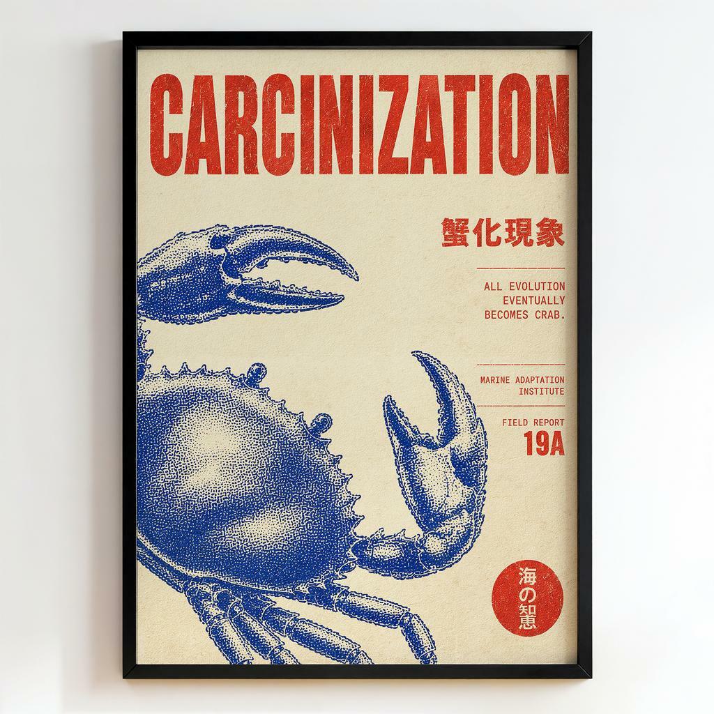 "Carcinization" графіка з крабом PS8606