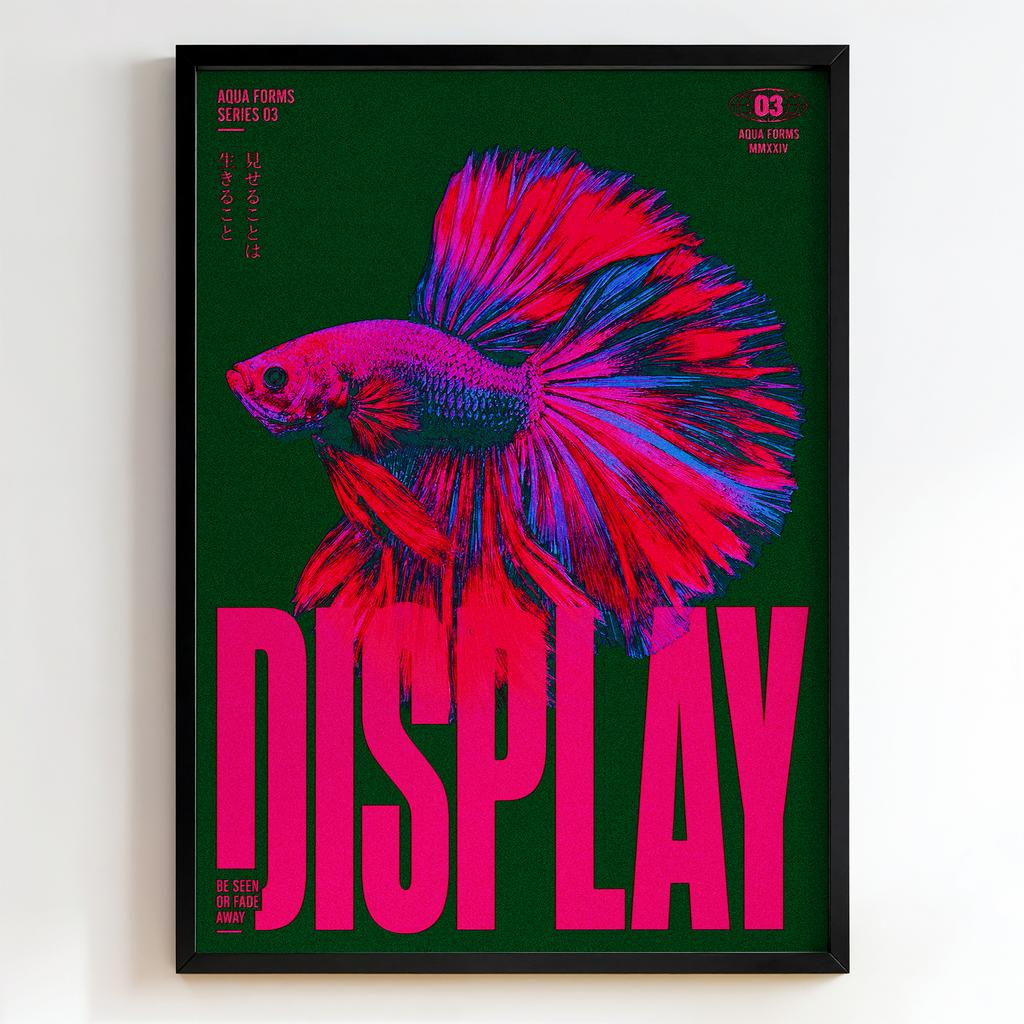 "DISPLAY" сучасна графіка з рибою бетта AF003
