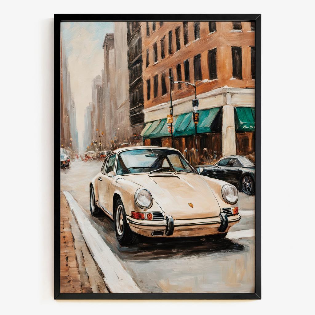 "Urban Porsche Morning" вінтажне авто в місті PS8421