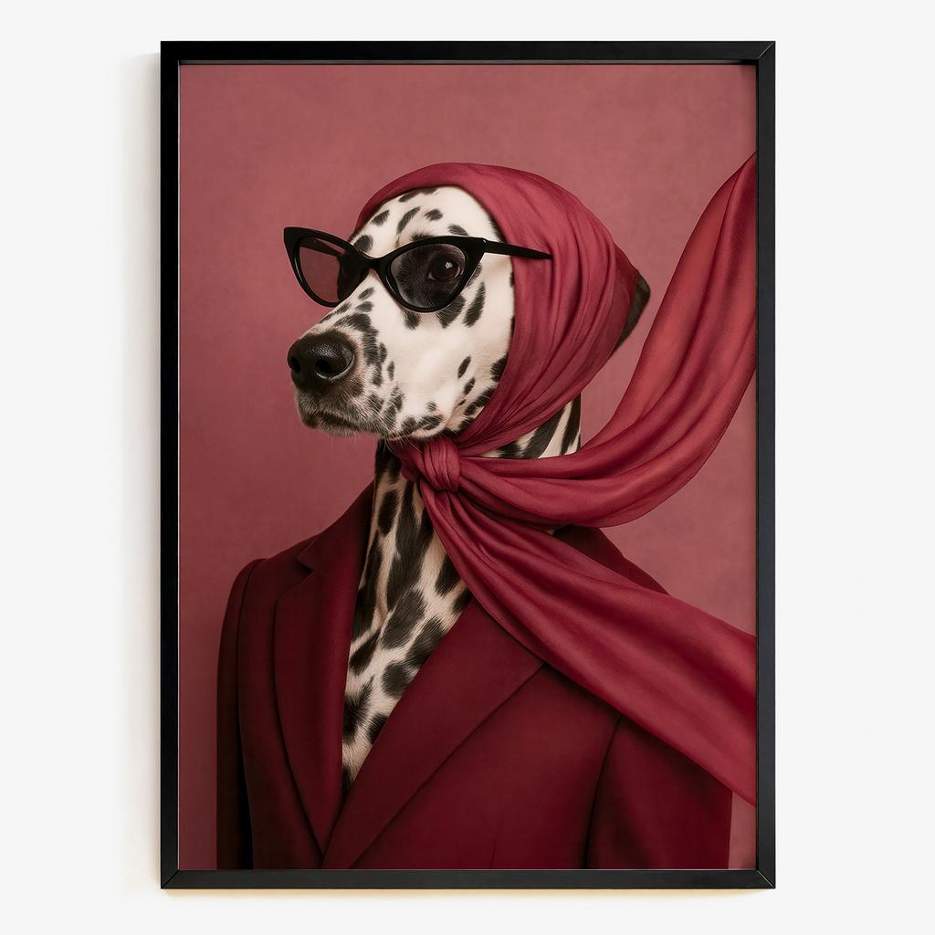 "Burgundy Elegance" стильний далматинець PS8435