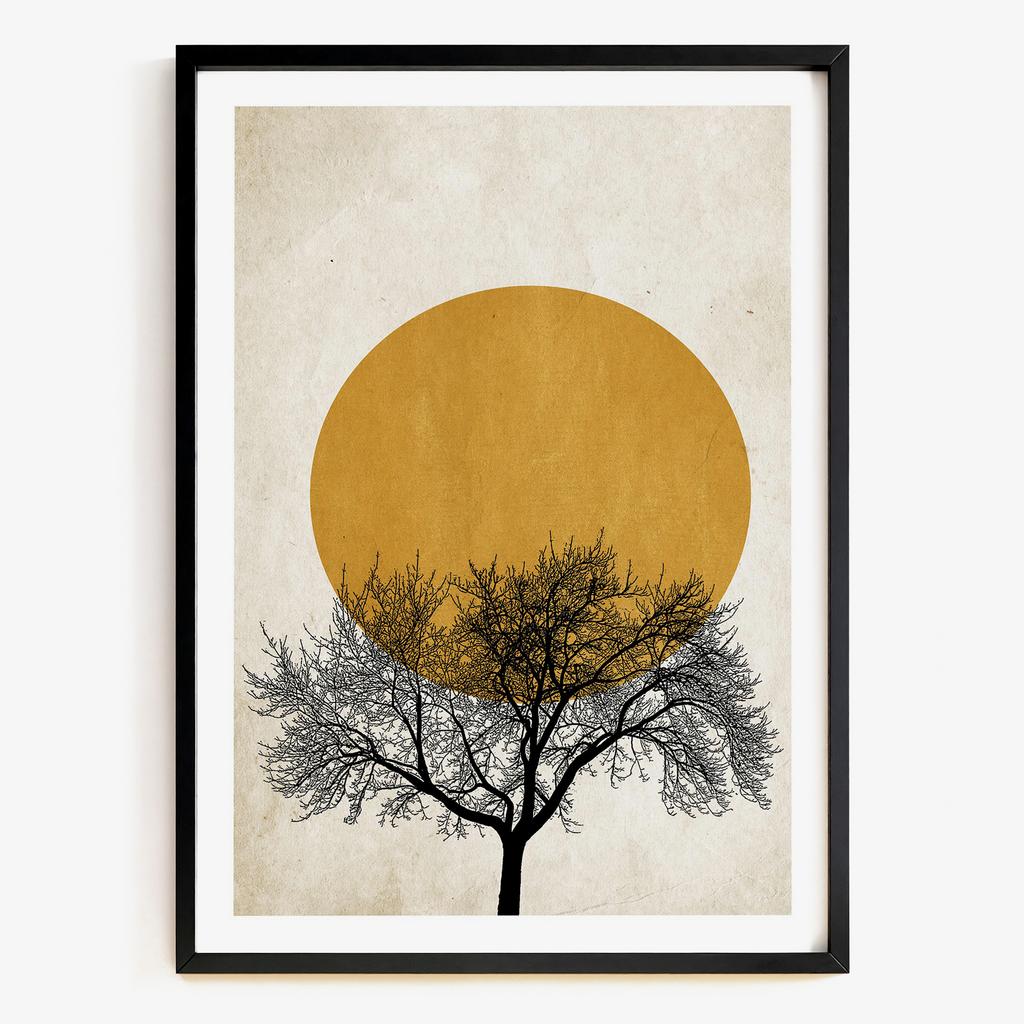 "Golden Solitude" дерево під сонцем PS8438