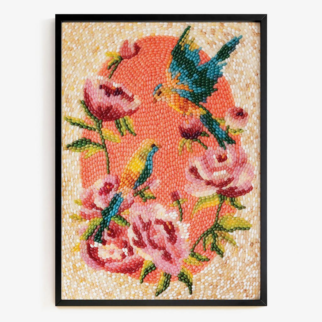 "Hummingbird Bloom" колібрі серед троянд PS8460