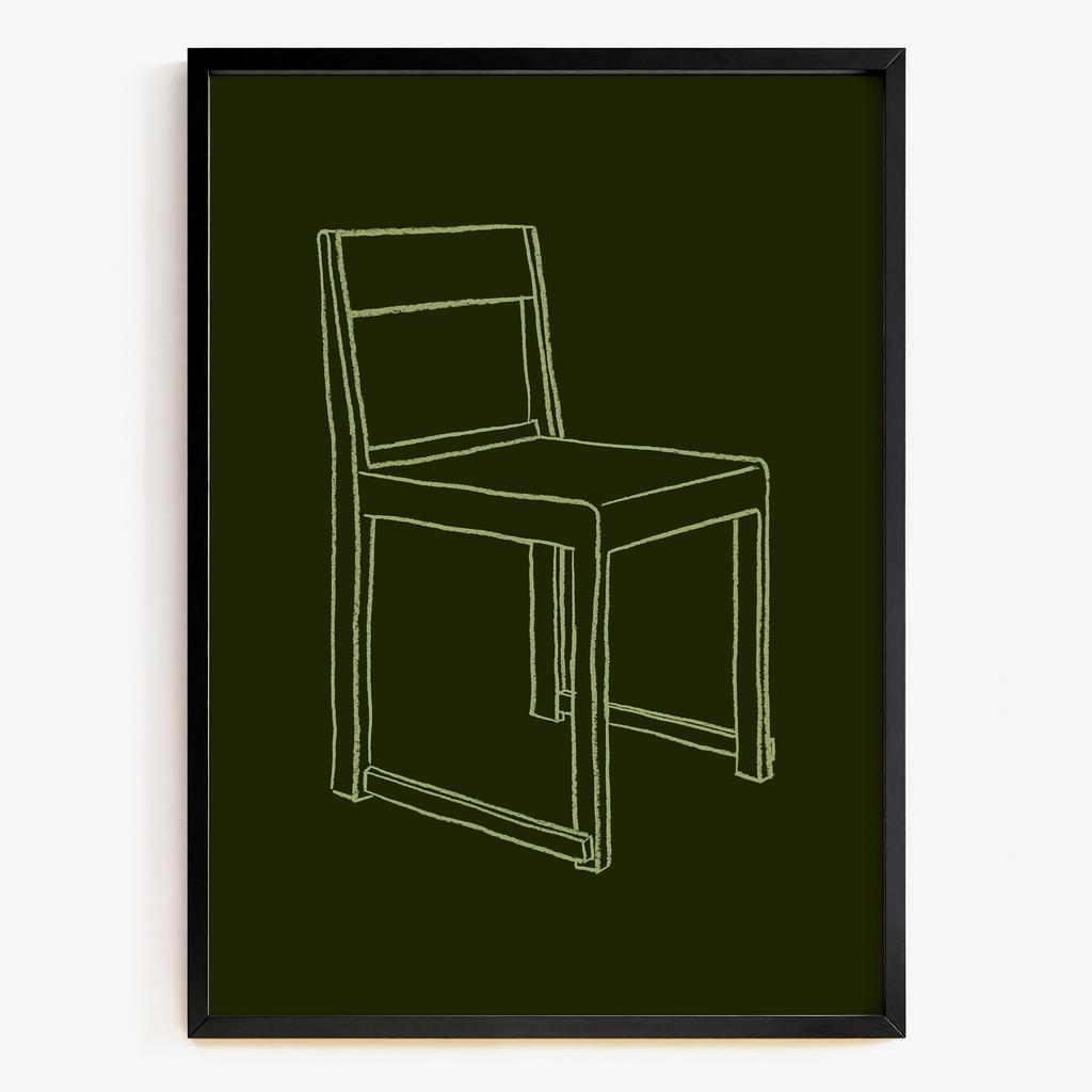 "Silent Chair" мінімалістична графіка меблів PS8469