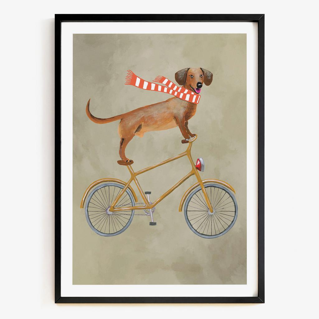 "Cycling Dachshund" такса на велосипеді PS7031