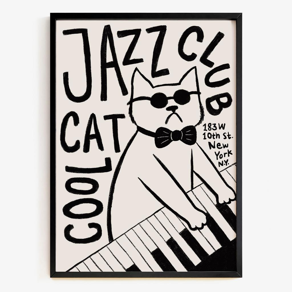 "Jazz Club Cat" сучасна графіка з котом PS7285