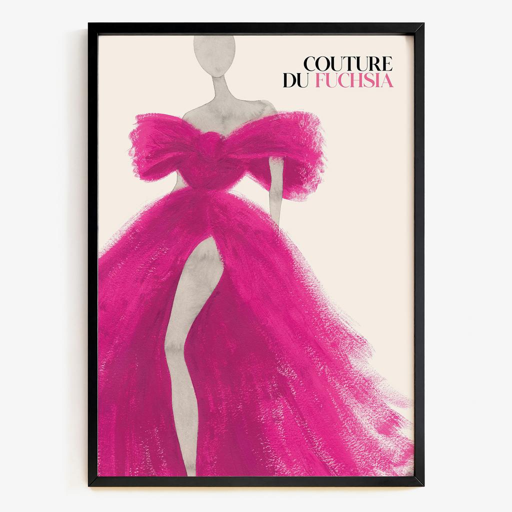 "Couture du Fuchsia" сучасний fashion постер PS7293