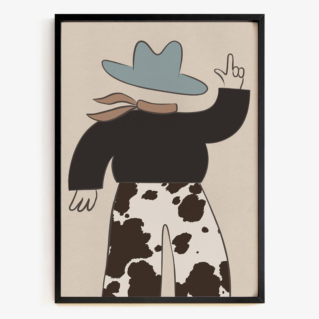 "Cowgirl Attitude" сучасний графічний постер PS7296
