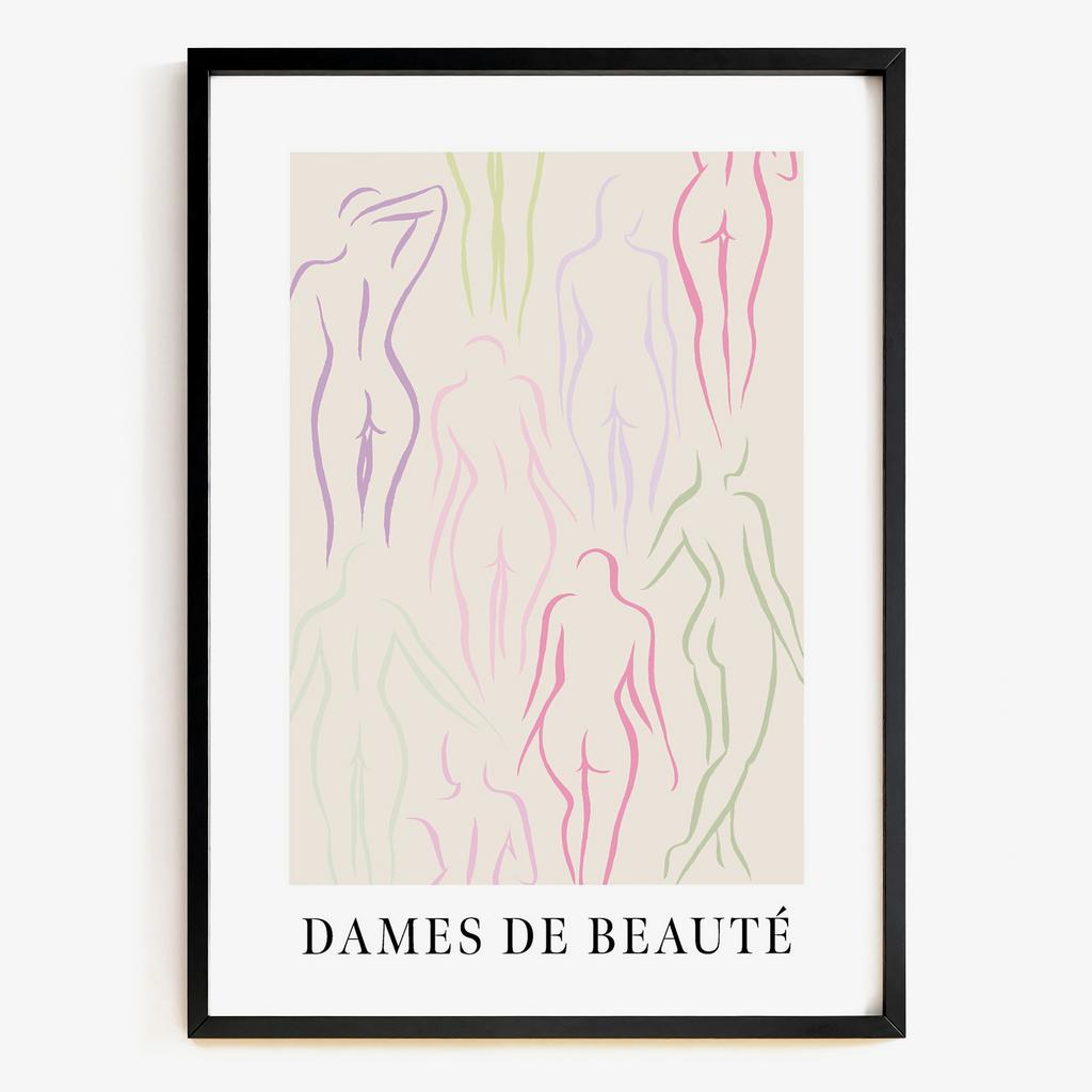 "Dames de Beauté" сучасний лінійний постер PS7304