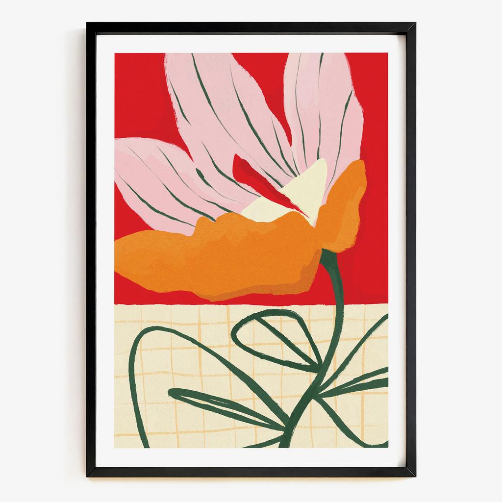 "Scarlet Bloom Study" сучасна квіткова композиція PS9314