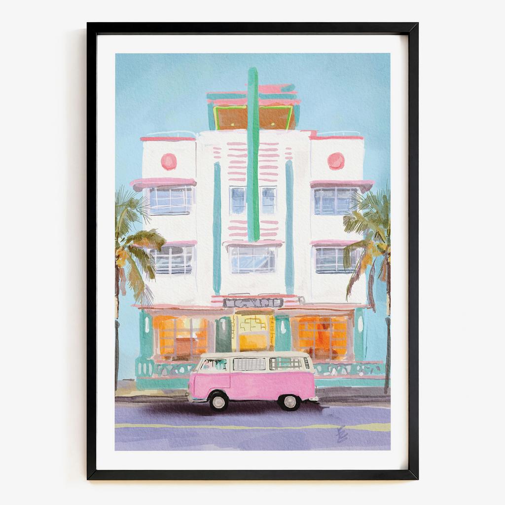 "Pastel Boulevard" рожевий мікроавтобус PS1045