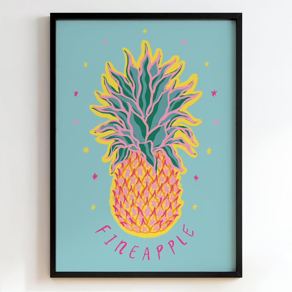 "Pineapple Therapy" сучасний яскравий постер PS1213