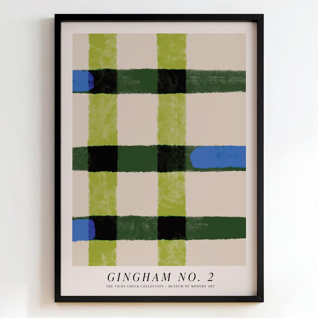 "Gingham No. 2" абстрактна геометрична графіка PS7400