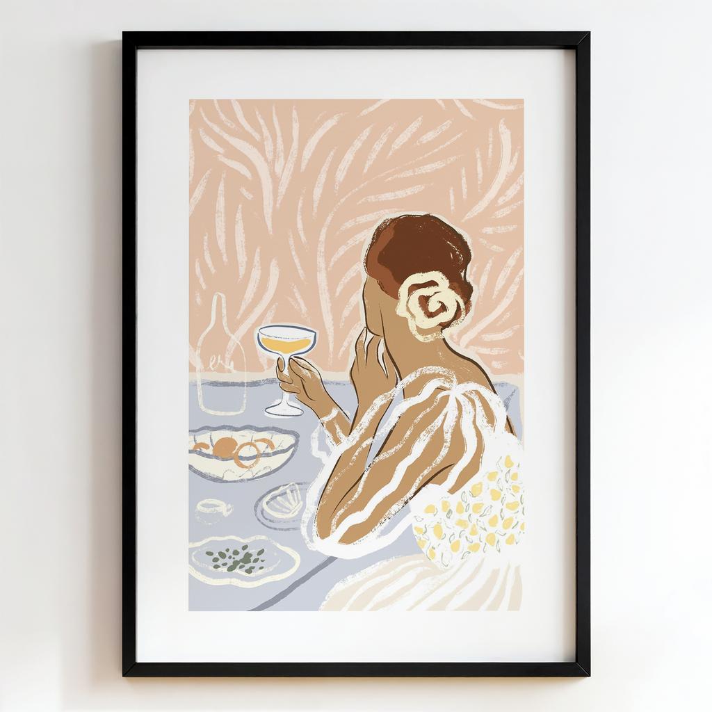 "Golden Hour Toast" сучасний lifestyle постер PS7424