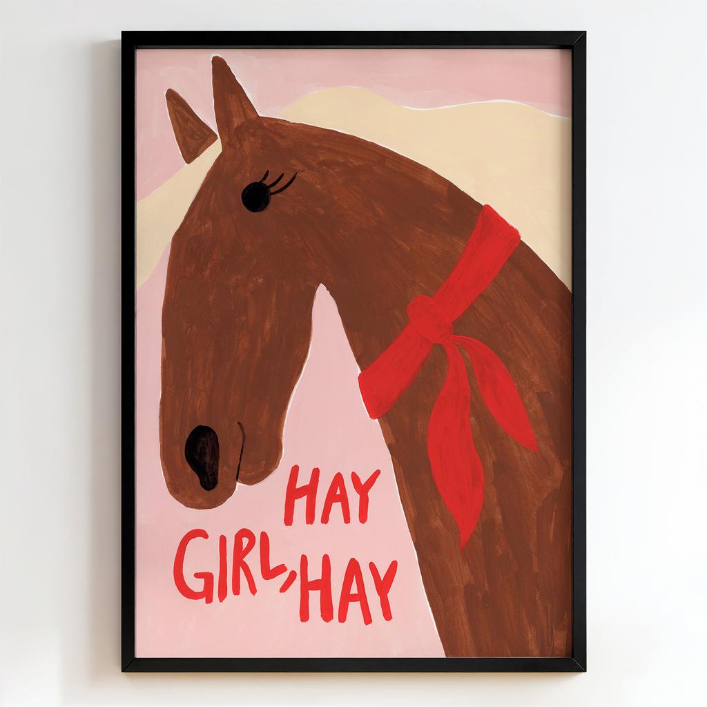 "Hay Girl, Hay" сучасний постер з конем PS7425