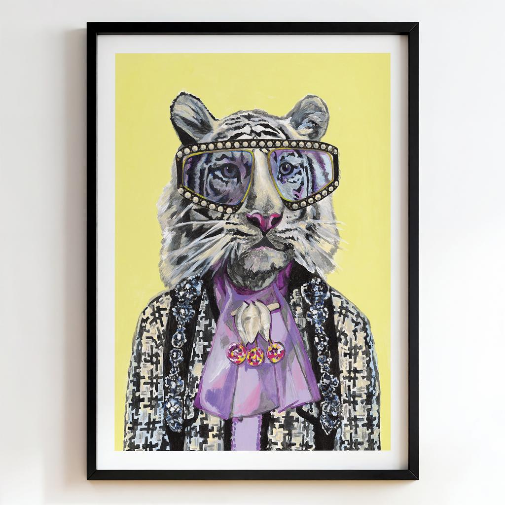 "White Tiger Couture" білий тигр у костюмі PS8248
