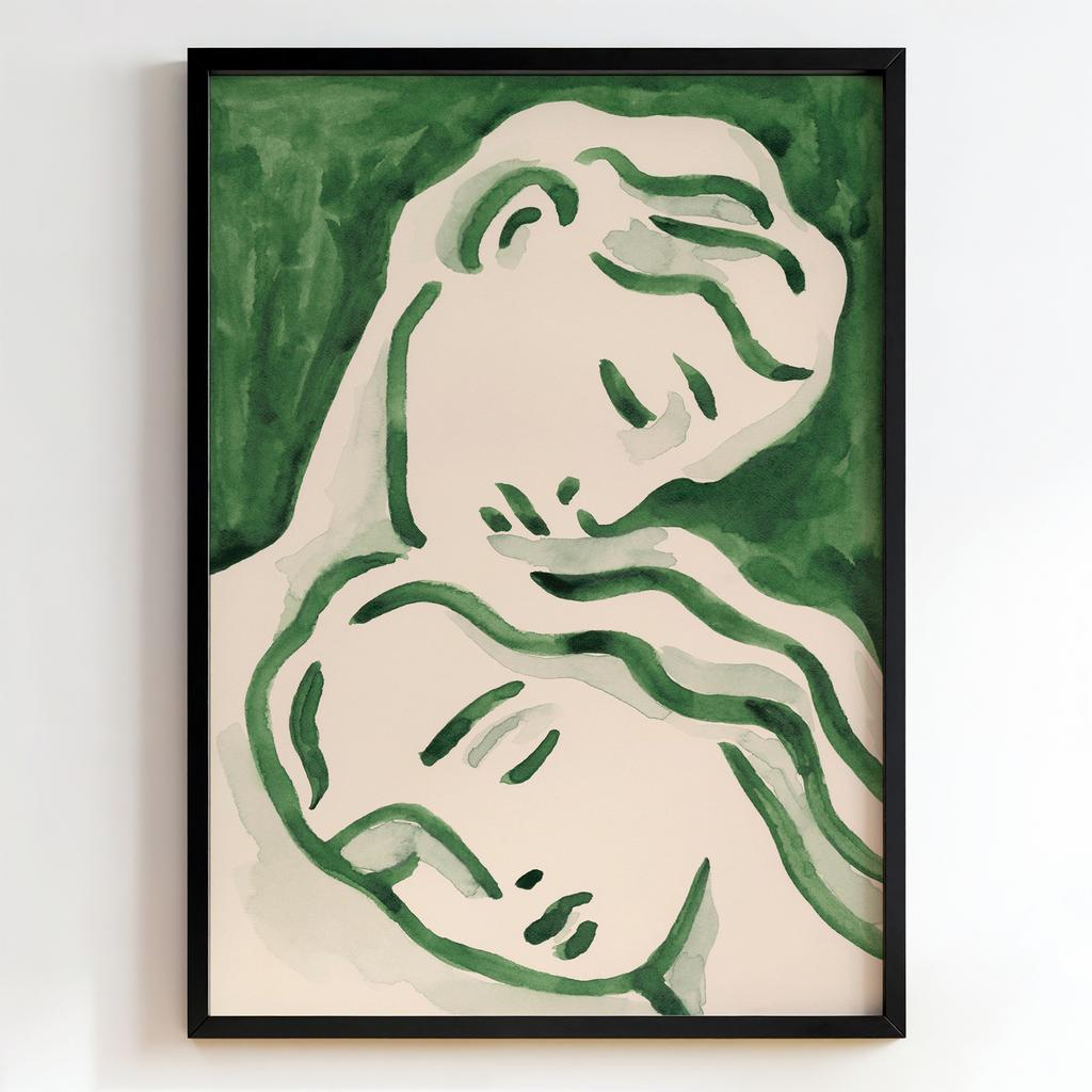 "Verdant Figures" зелені абстрактні силуети PS8260