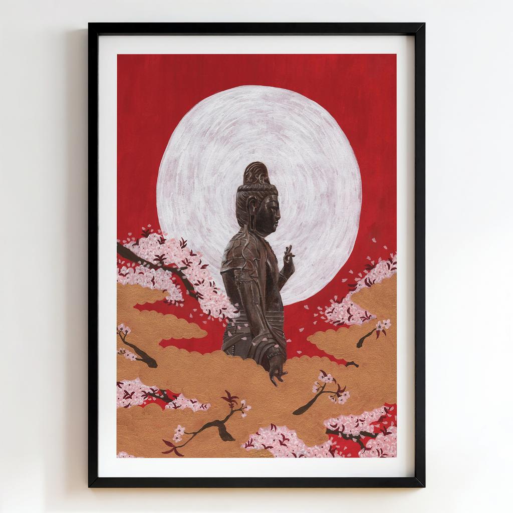 "Moonlit Buddha Blossom" будда серед сакури PS9286