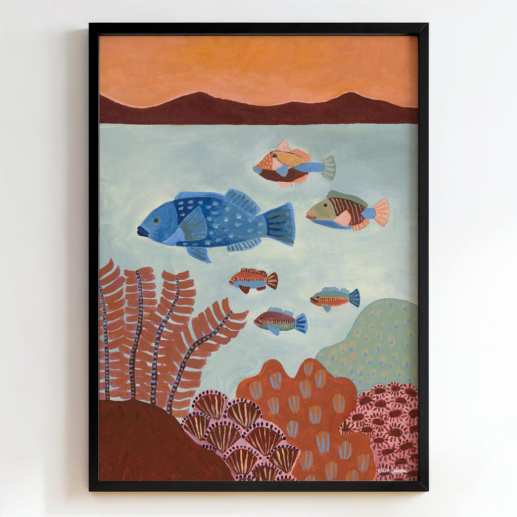 "Coral Reef Fish" сучасний морський пейзаж PS1024