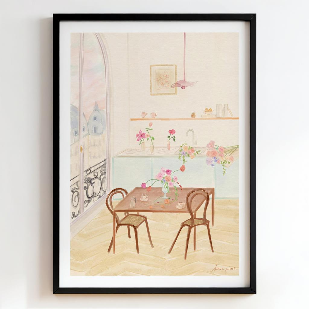 "Paris Breakfast with Flowers" квітковий інтер'єр PS9268