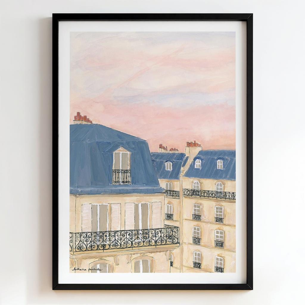 "Paris Rooftops at Sunset" паризькі дахи PS7419