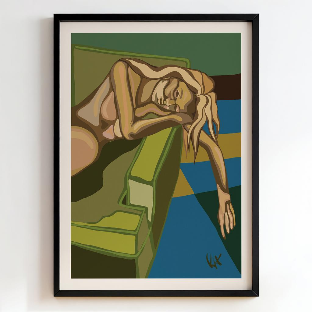 "Reclining in Olive Chair" відпочинок у кріслі PS5184