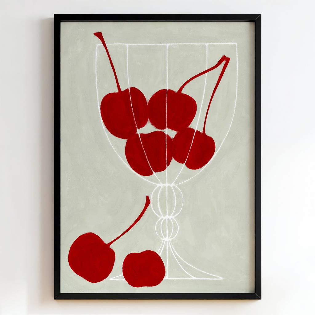 "Cherries in Crystal Goblet" вишні у келиху PS9056