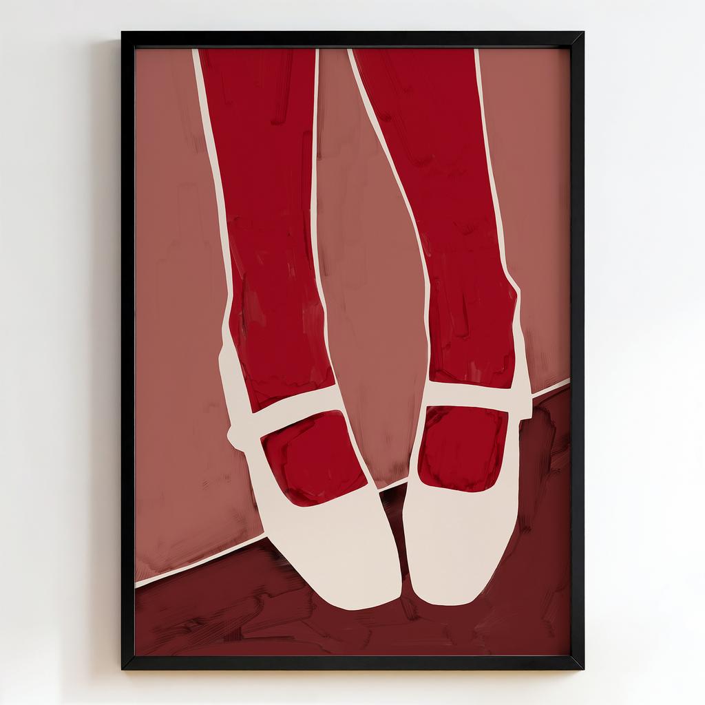 "Crimson Ballet Flats" червоні балетки PS4176