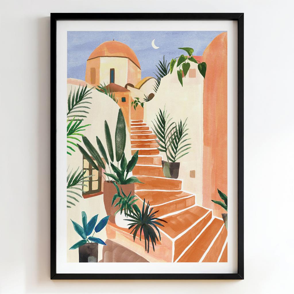 "Santorini Sunset Steps" середземноморські сходи PS7460