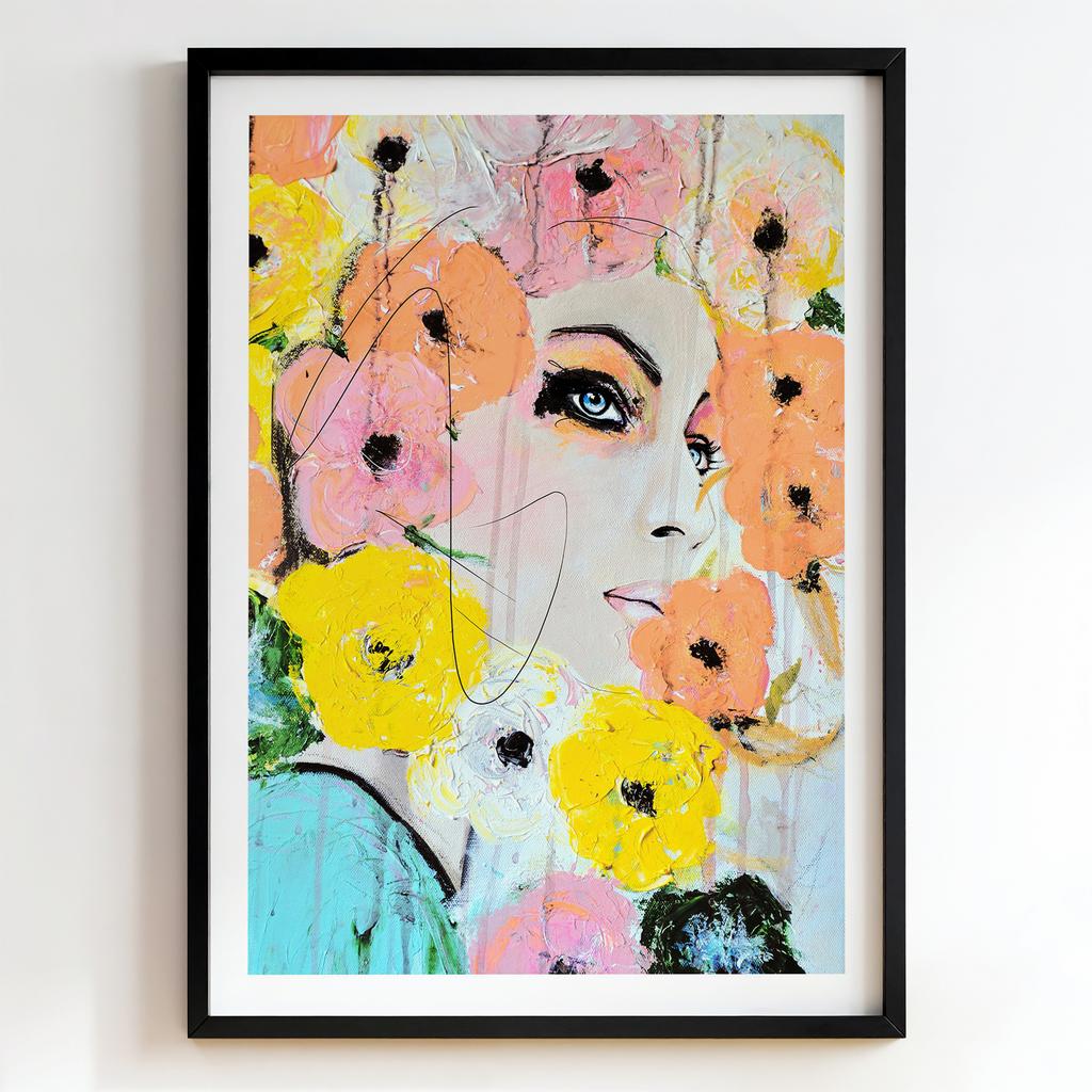 "Blooming Reverie" квітковий жіночий портрет PS4145