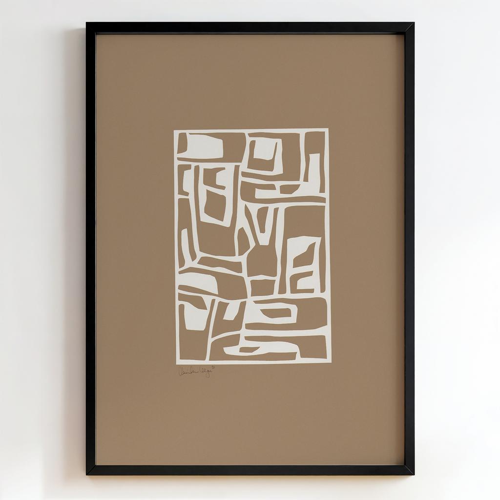"Monochrome Mosaic No. 20" сучасний геометричний постер PS4169