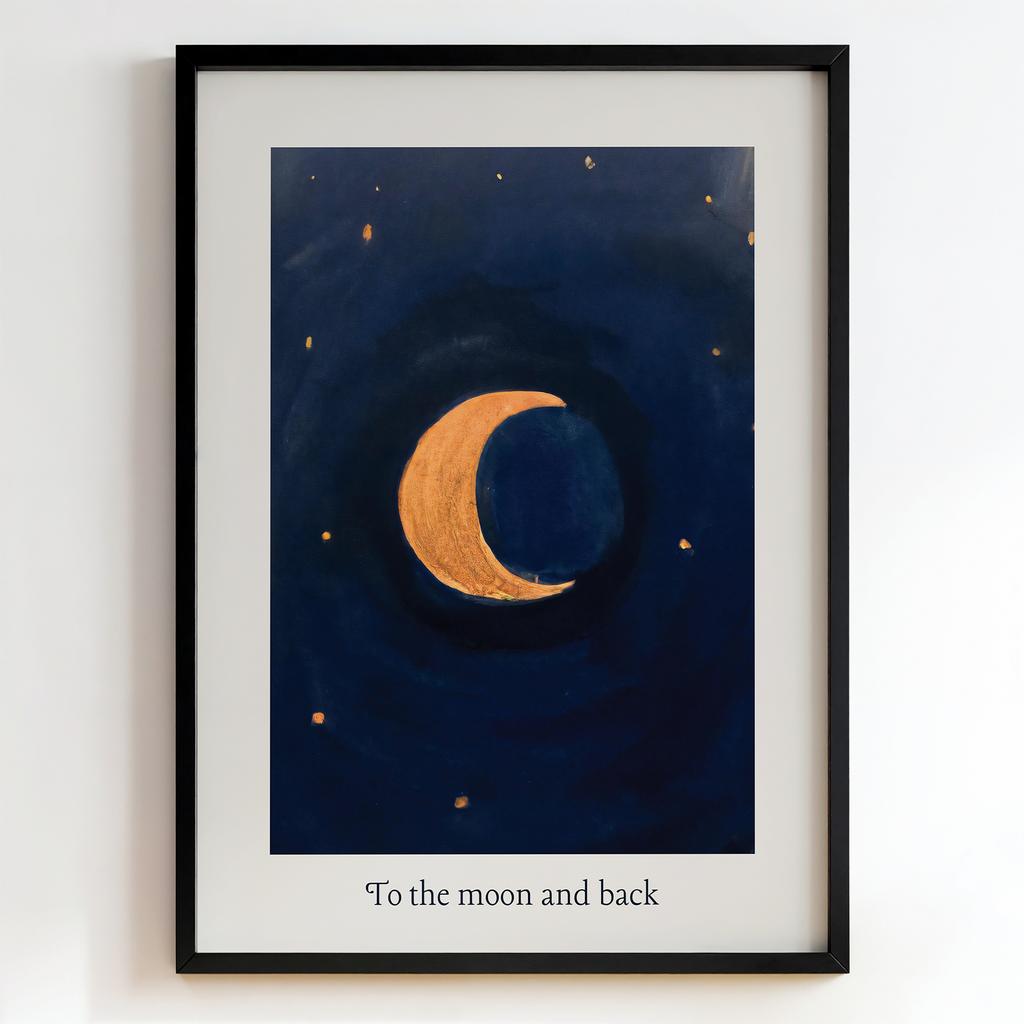 "To the Moon and Back" мінімалістичний місяць PS7873