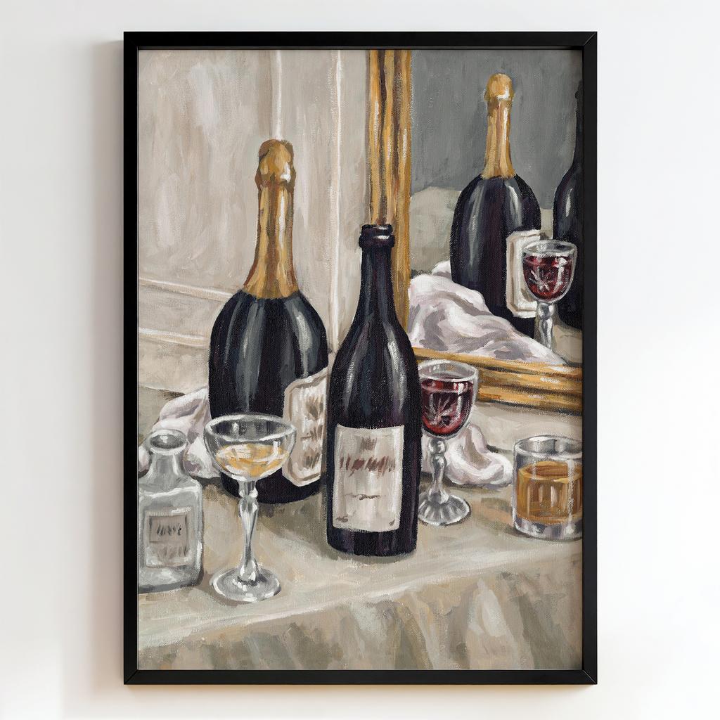 "Evening Wine Reflection" натюрморт із вином PS7875