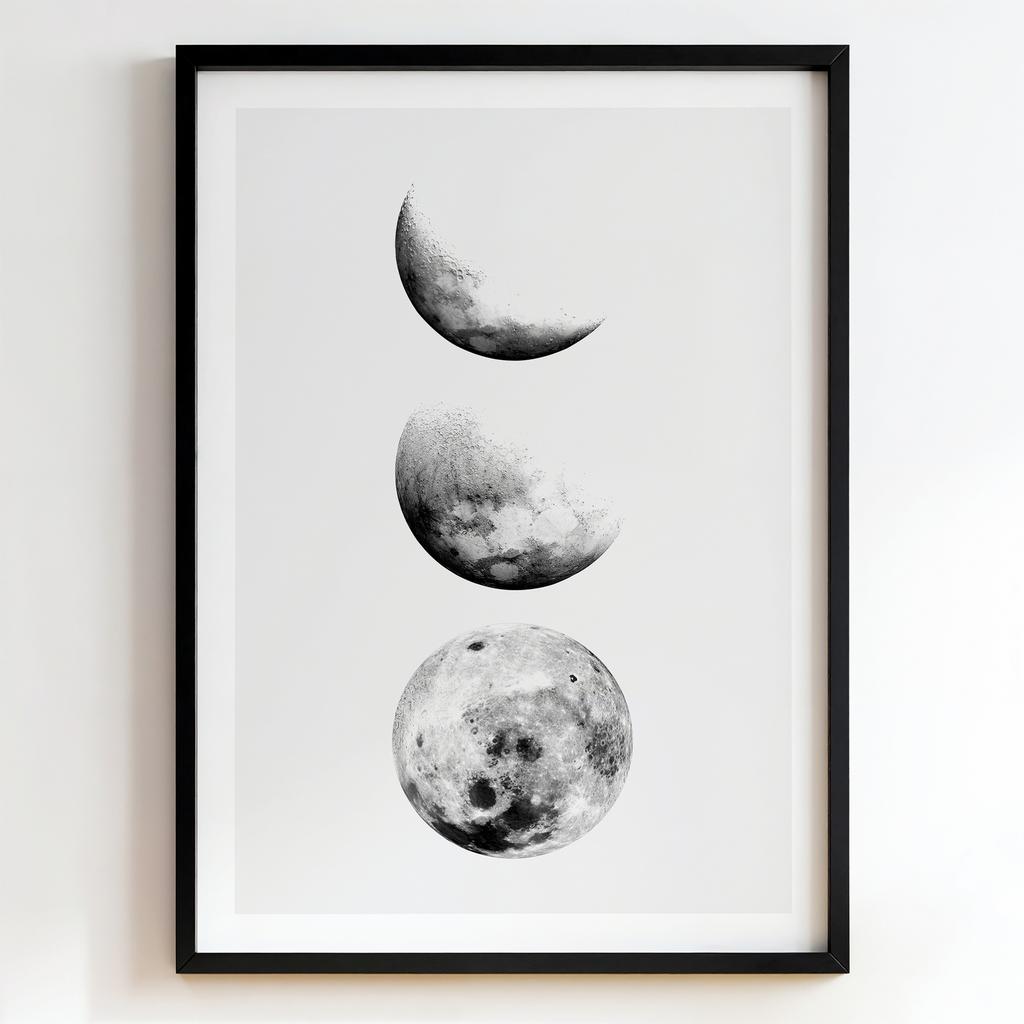 "Three Lunar Phases" три фази місяця PS7885