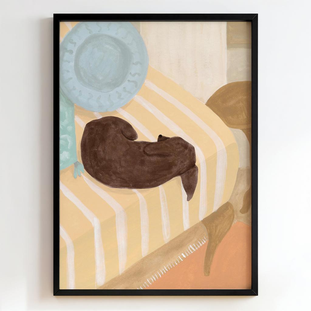 "Afternoon Nap" сплячий такса на дивані PS7889