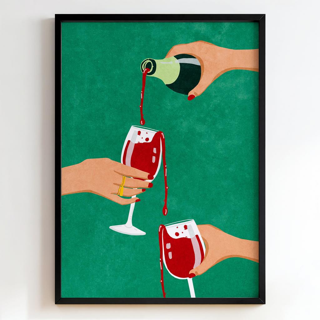 "Red Wine Ritual" келихи червоного вина PS8466