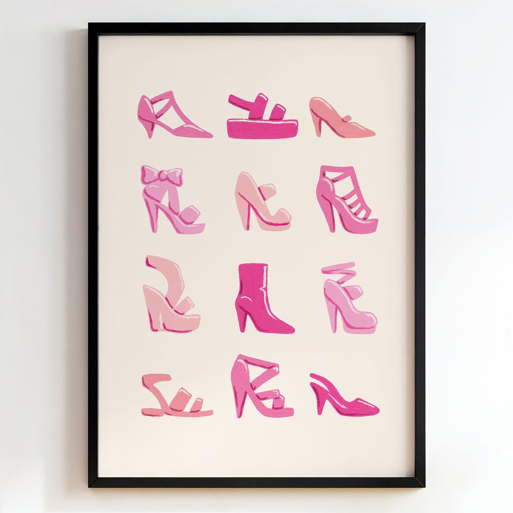 "Pink Shoe Collection" колекція рожевих туфель PS8487
