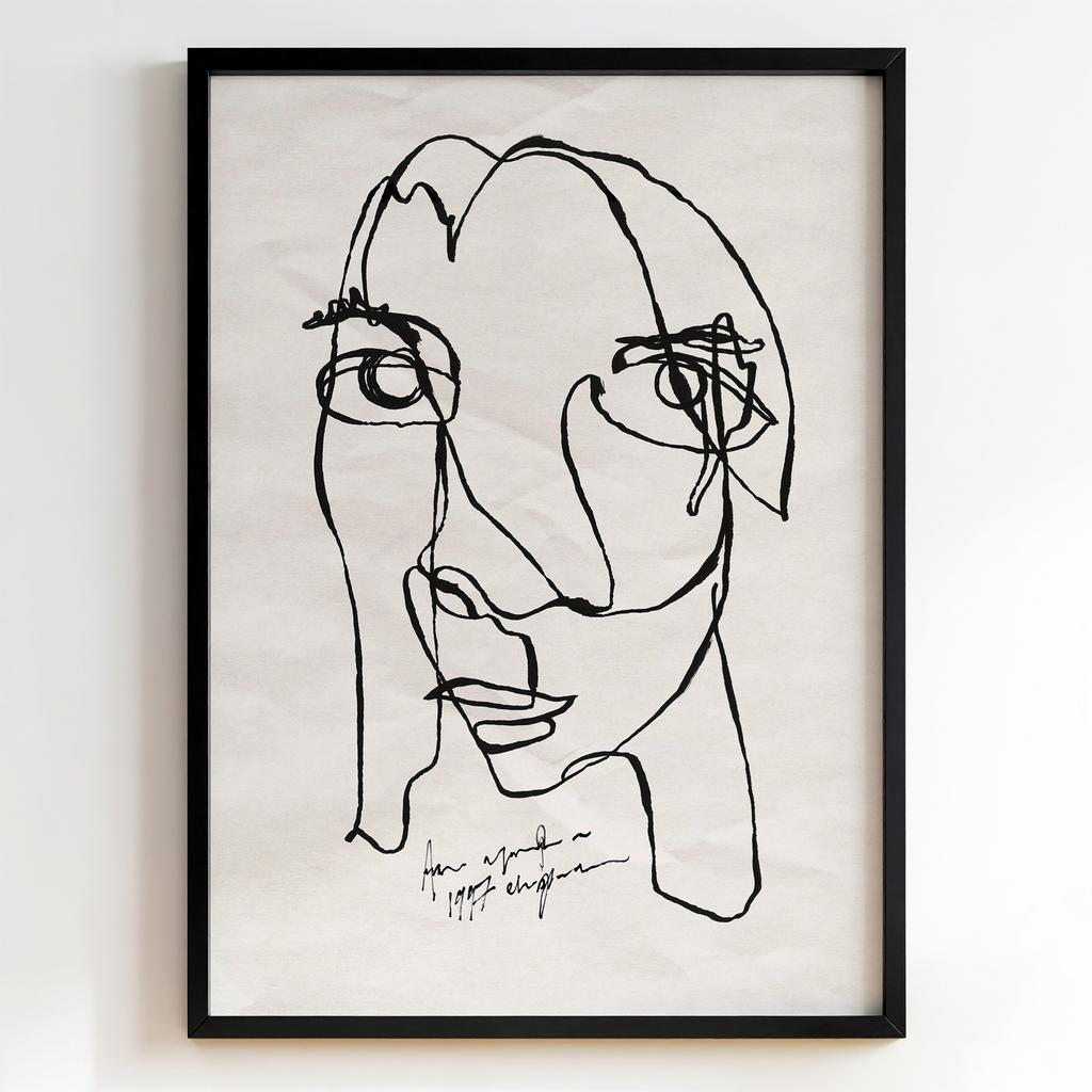 "Continuous Line Portrait" абстрактний лінійний портрет PS8496
