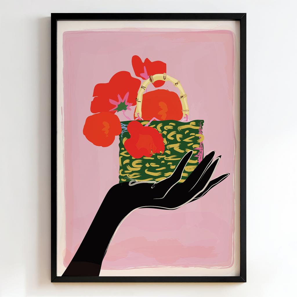 "Scarlet Bloom Basket" квіти в кошику PS8463