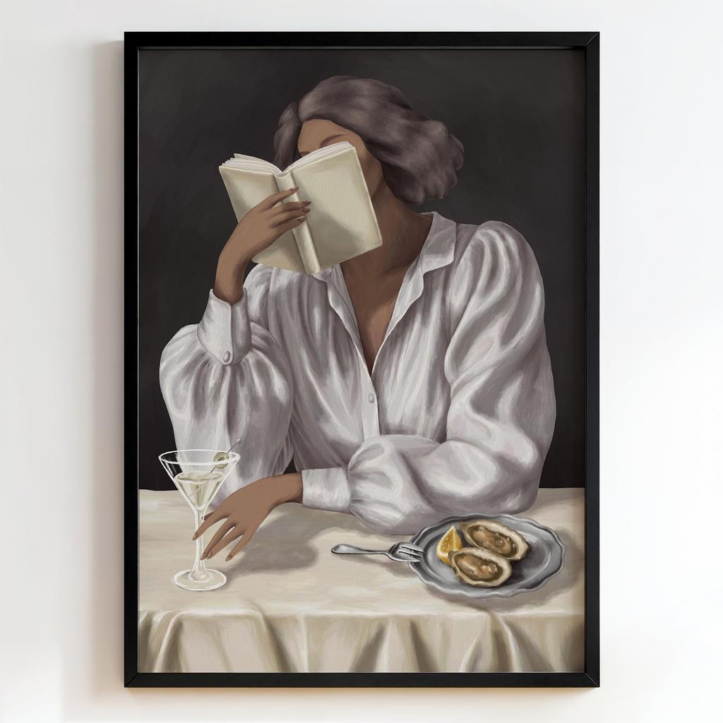 "Quiet Evening Ritual" жінка з книгою PS8476